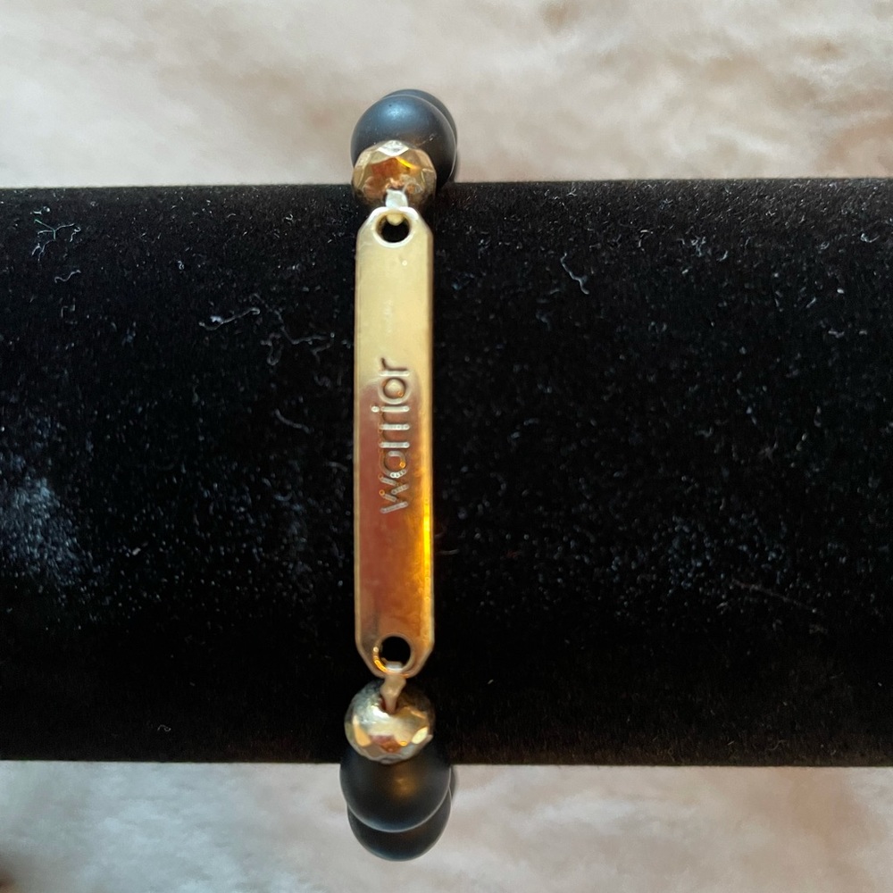 Warrior Black Stretch Bracelet